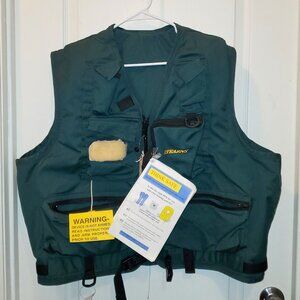 NWT Fishing Vest with Flotation Device! All in one! XXL